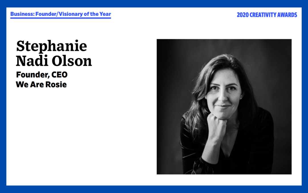 Founder Wins Ad Age 2020 Founder/Visionary of the Year!