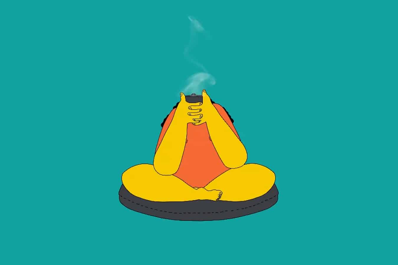 Employee with steam coming out of their head.