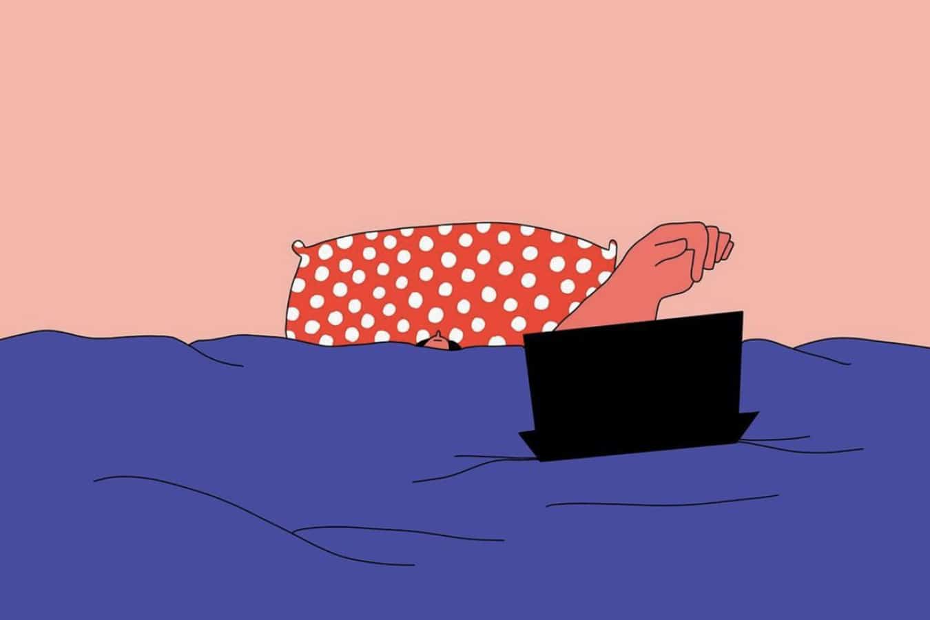Work from anywhere, answering calls in bed.