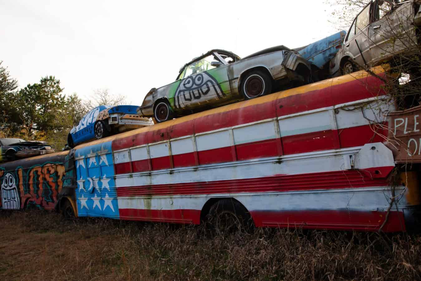 Junkyard cars.