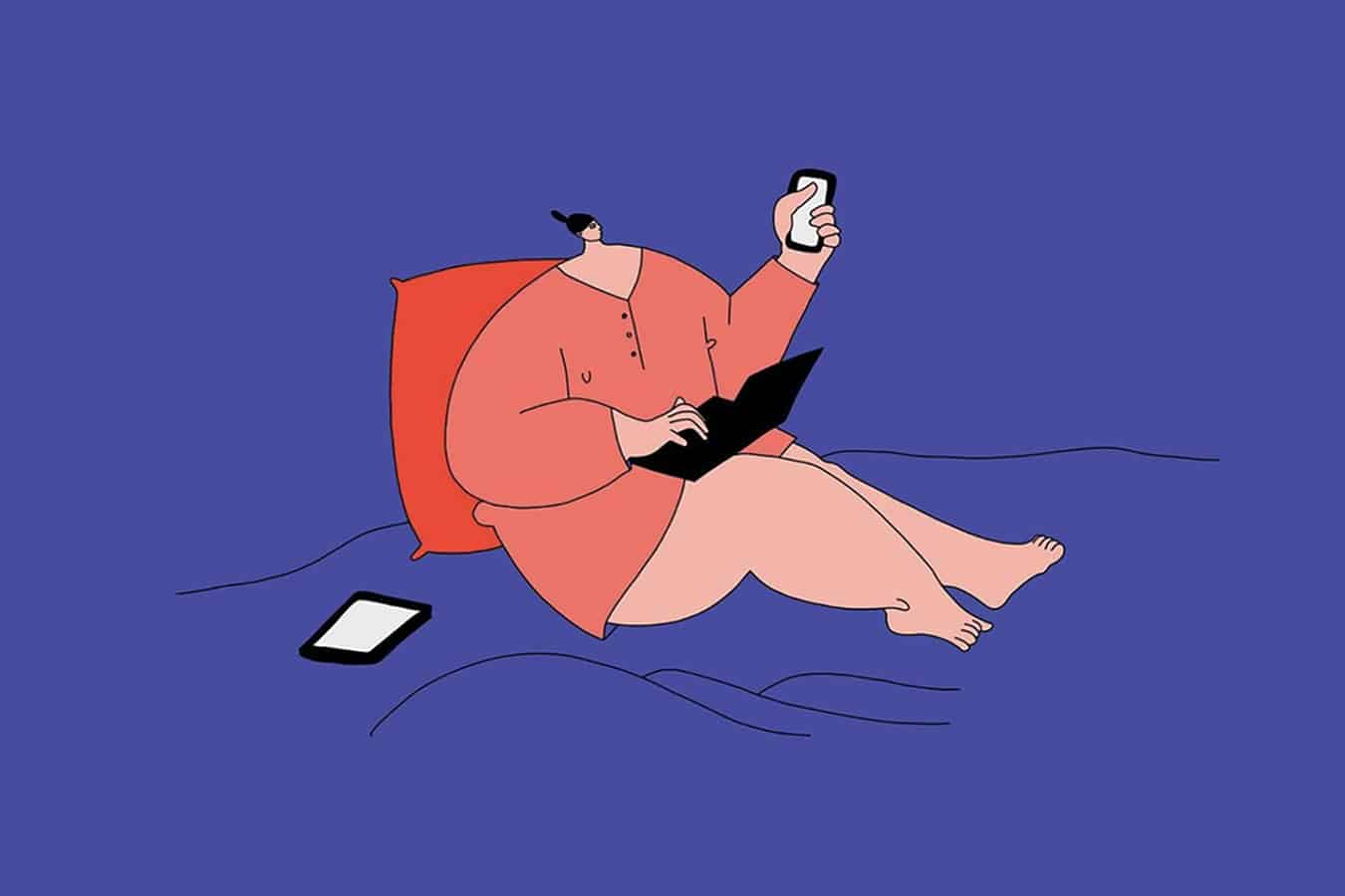 Person using different kinds of technologies: Gen Z was raised with technology and social media