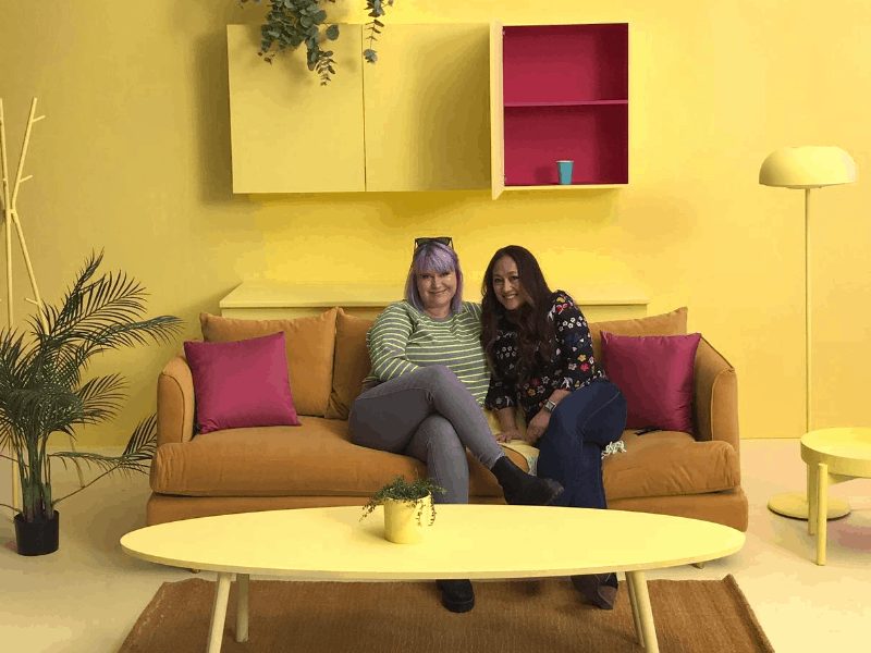 Anne and Amanda in virtual collaboration.