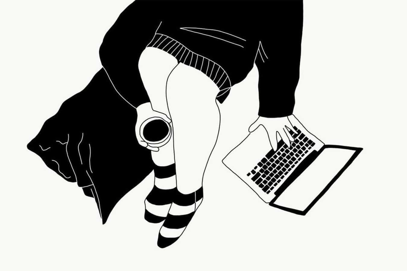 person on laptop: learn how to organize freelance taxes to make tax season easier