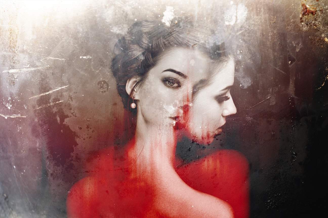 Dual Portrait of woman.