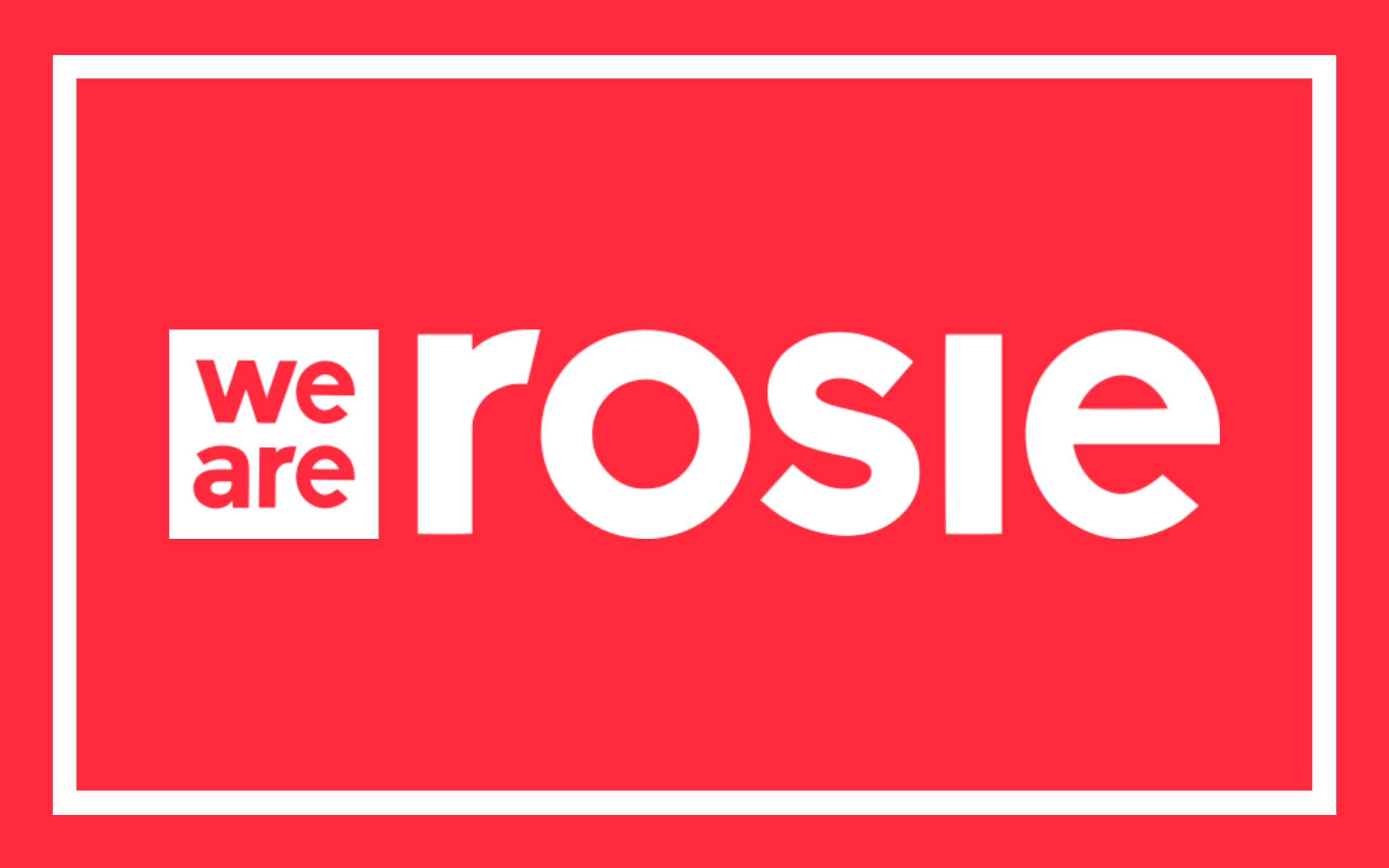 We are Rosie logo.