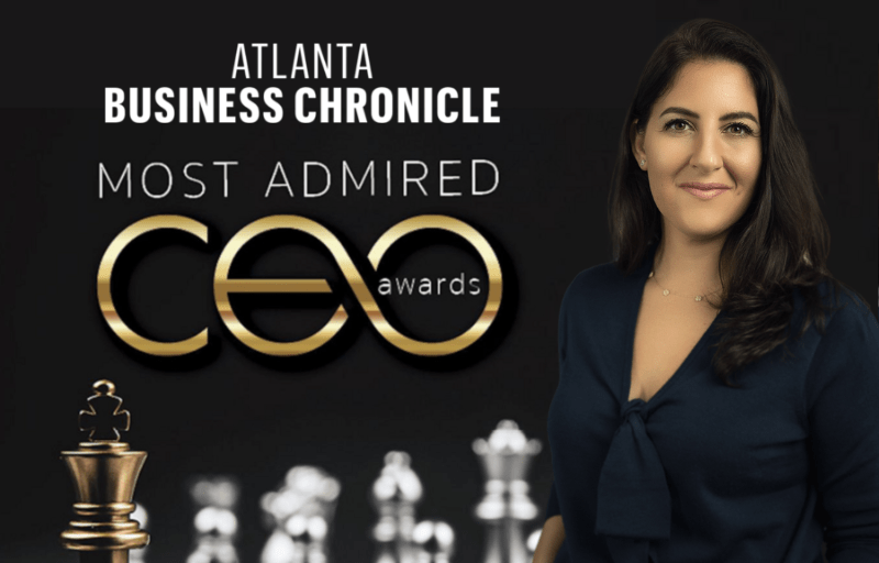 Atlanta Business Chronicle most admired CEO awards with Stephanie headshot.