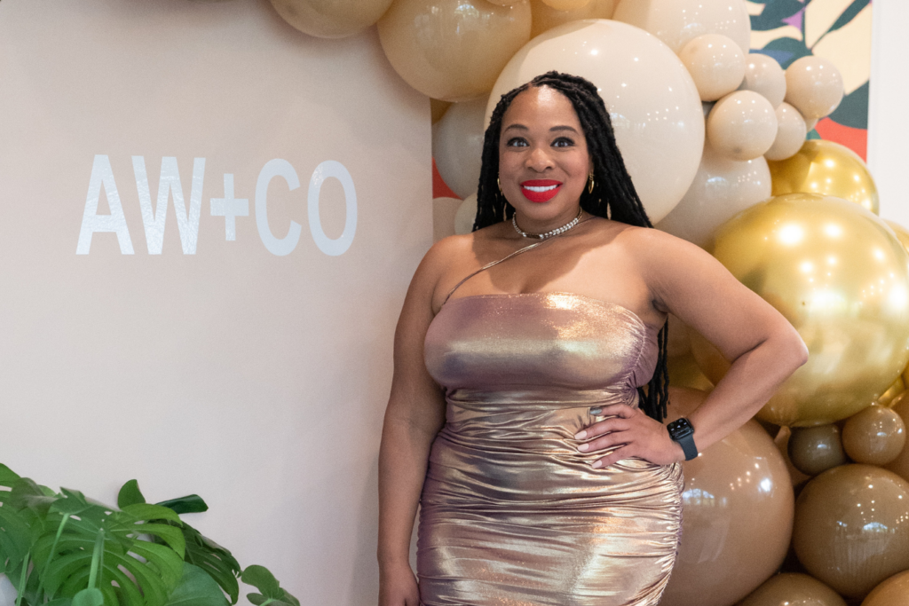 Aniesia Williams at her firm, AW+Co, dinner.